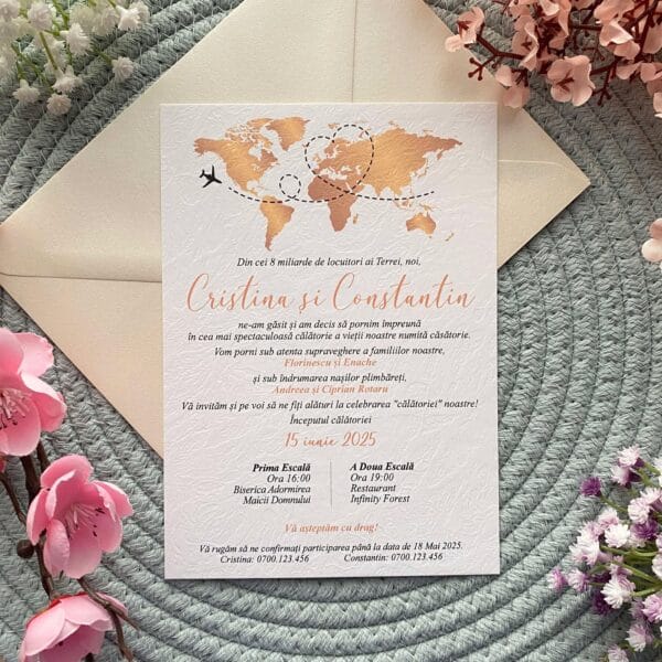 invitatii nunta travel