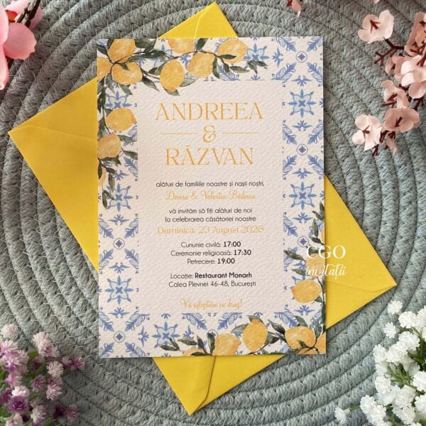invitatii cu lamai